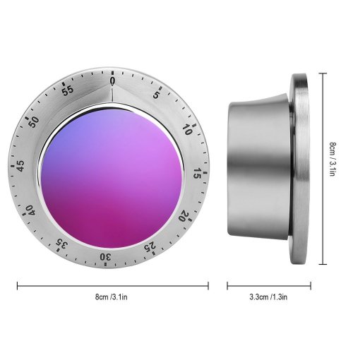 yanfind Timer Glowing Social Studio Futuristic Beauty Party  Liquid Natural Purple Shiny Shot 60 Minutes Mechanical Visual Timer