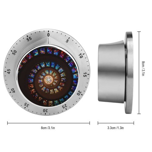 yanfind Timer Architecture Spiral Ceiling Stained Glass Church 60 Minutes Mechanical Visual Timer