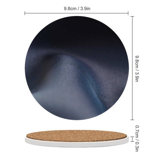 yanfind Ceramic Coasters (round)  Focus Dark Shiny Softness Depth Velvet Smooth Field Crease Indentation Silk Family Game Intellectual Educational Game Jigsaw Puzzle Toy Set