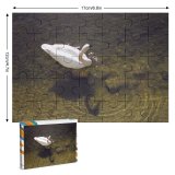 yanfind Picture Puzzle  Lake Golden Pond Ripples Reflection Refraction Silhouette Bird Duck Ducks Geese Family Game Intellectual Educational Game Jigsaw Puzzle Toy Set