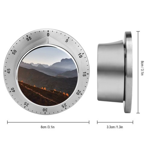 yanfind Timer Luca Bravo Giau Pass Mountains Dolomites Mist Foggy Landscape Italy 60 Minutes Mechanical Visual Timer