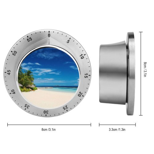 yanfind Timer Baros Maldives Island Seascape Tropical Beach Sky Horizon Ocean Landscape Huts Scenery 60 Minutes Mechanical Visual Timer