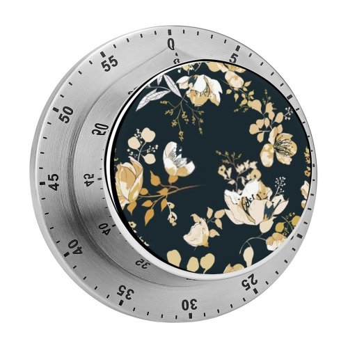 yanfind Timer Decor  Bloom Leave Garden Fabric Summer Beautiful Flower Backdrop Plant Decoration 60 Minutes Mechanical Visual Timer