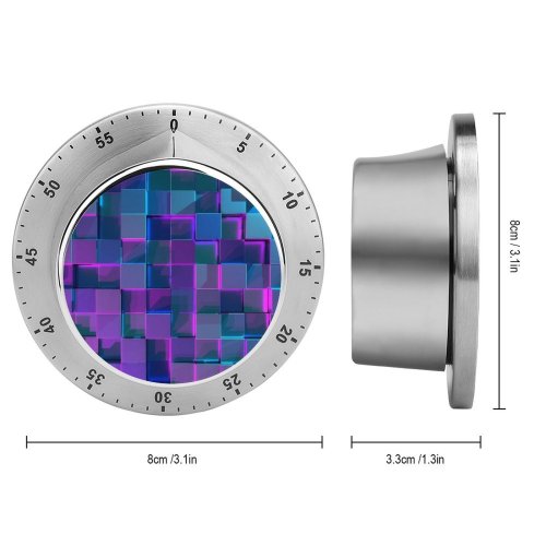 yanfind Timer Abstract Cubes Neon 60 Minutes Mechanical Visual Timer