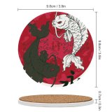 yanfind Ceramic Coasters (round) Coy,japan,fish,koi,carp,japanese,pond,zen,nature,chinese,water,red,swim,exotic Family Game Intellectual Educational Game Jigsaw Puzzle Toy Set