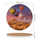 yanfind Ceramic Coasters (round) Talip ÇETİN Hot  Balloons Cappadocia Golden Hour Rock Formations Town Tourist Family Game Intellectual Educational Game Jigsaw Puzzle Toy Set