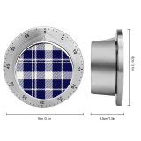 yanfind Timer Seamless  Scottish Plaid Wool Fabric Navy Woven Checked Crisscross Indigenous Tradition 60 Minutes Mechanical Visual Timer