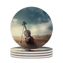 yanfind Ceramic Coasters (round) Alexandra Gruber Violin Musical Desert Storm Family Game Intellectual Educational Game Jigsaw Puzzle Toy Set
