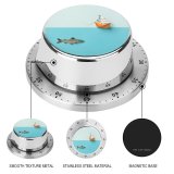 yanfind Timer Fun Vibrant Sea Pastel Fishing Toy Vessel Sailing Lake USA Nautical Fish 60 Minutes Mechanical Visual Timer