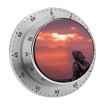 yanfind Timer Cute Statue Sunset 60 Minutes Mechanical Visual Timer