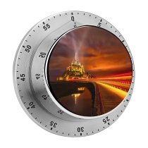 yanfind Timer Trey Ratcliff Mont Saint Michel France Cathedral Monastery Church Night Time Light 60 Minutes Mechanical Visual Timer