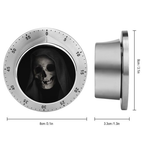 yanfind Timer Dark Grim Reaper Skull Scary 60 Minutes Mechanical Visual Timer