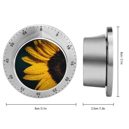 yanfind Timer Sharon Pittaway Flowers   Droplets 60 Minutes Mechanical Visual Timer