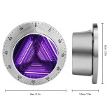 yanfind Timer Sandro Katalina Architecture Neon  Purple Light Look Geometrical Indoor Lights Glowing 60 Minutes Mechanical Visual Timer