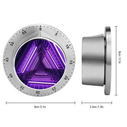 yanfind Timer Sandro Katalina Architecture Neon  Purple Light Look Geometrical Indoor Lights Glowing 60 Minutes Mechanical Visual Timer