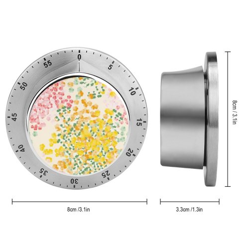 yanfind Timer Dream  Bloom Feminine Girl Linen Rainbow  Colorful Luxury Seamless Fabric 60 Minutes Mechanical Visual Timer