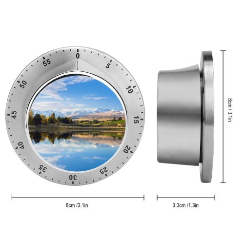 yanfind Timer Destin Mount Hutton Lake Landscape Reflections Zealand 60 Minutes Mechanical Visual Timer