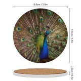 yanfind Ceramic Coasters (round) Paul Carmona  Peafowl Beautiful Feathers Closeup Bird Colorful Family Game Intellectual Educational Game Jigsaw Puzzle Toy Set