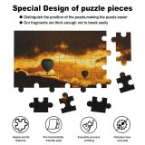 yanfind Picture Puzzle Hot  Balloons Sunset Flying Travel Vacation Dusk Adventure Dark Clouds Dark Family Game Intellectual Educational Game Jigsaw Puzzle Toy Set