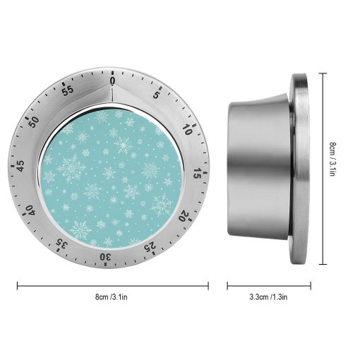 yanfind Timer Snowing Snow Fabric Blizzard Winter Austria Art Design Swatch Seamless Decoration Snowflake 60 Minutes Mechanical Visual Timer