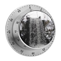 yanfind Timer Waterfall Winter  Snow Freezing Tree Watercourse Resources Branch 60 Minutes Mechanical Visual Timer