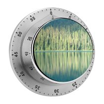 yanfind Timer Trees Lake Reflection Ripples Emerald Firs Evergreens Tree Natural Landscape Wilderness Forest 60 Minutes Mechanical Visual Timer
