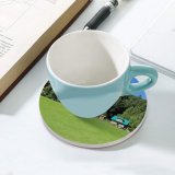 yanfind Ceramic Coasters (round) Fir Images Land Building Grassland Cabin Grass Plant Outdoors Tree Free Abies Family Game Intellectual Educational Game Jigsaw Puzzle Toy Set