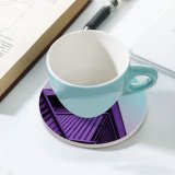 yanfind Ceramic Coasters (round) Vitalik Vynarchyk Architecture  Contemporary Purple Building Clear Sky Family Game Intellectual Educational Game Jigsaw Puzzle Toy Set