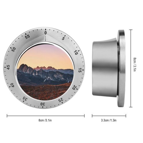 yanfind Timer Luca Bravo Giau Pass  Range Dolomites Sunset Landscape Dawn Italy 60 Minutes Mechanical Visual Timer
