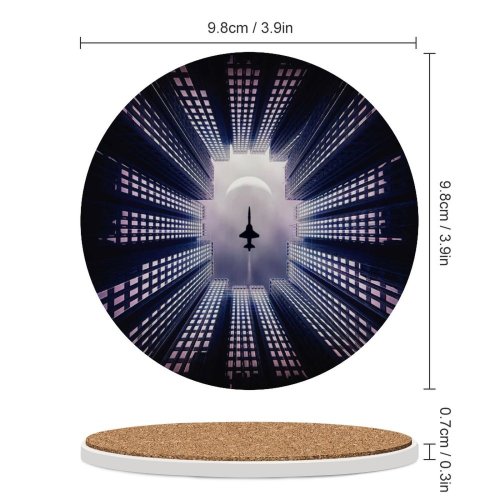 yanfind Ceramic Coasters (round) Chiara Lily  Fighter  Buildings Family Game Intellectual Educational Game Jigsaw Puzzle Toy Set