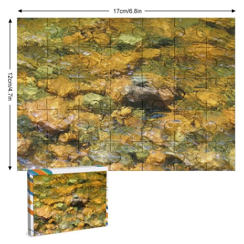 yanfind Picture Puzzle River Transparency Rocks Warm Shallow Rock Mineral Organism Geology Watercourse Family Game Intellectual Educational Game Jigsaw Puzzle Toy Set