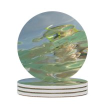 yanfind Ceramic Coasters (round)  Ripples Effects Texture Liquid Sea Swim Art Family Game Intellectual Educational Game Jigsaw Puzzle Toy Set