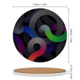 yanfind Ceramic Coasters (round) Abstract  Space Dark Family Game Intellectual Educational Game Jigsaw Puzzle Toy Set