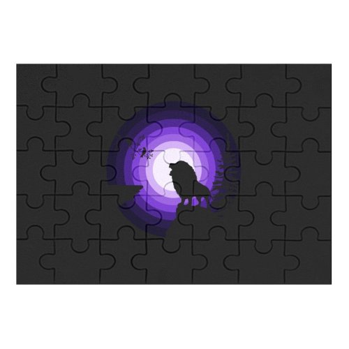 yanfind Picture Puzzle Suryapraveen Black Dark Minimal Lion Roaring Silhouette  Night Purple Family Game Intellectual Educational Game Jigsaw Puzzle Toy Set