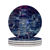 yanfind Ceramic Coasters (round) Otto Berkeley London City Cityscape Night Lights Skyscrapers  Gherkin Heron Family Game Intellectual Educational Game Jigsaw Puzzle Toy Set