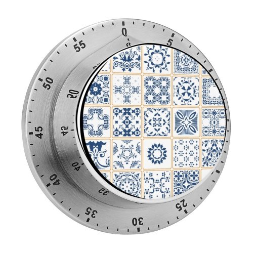 yanfind Timer Simplicity Arabic Push Marbled Plant Ideas Ceramics Porcelain Flower Retro  Curve 60 Minutes Mechanical Visual Timer