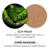 yanfind Ceramic Coasters (round) Black Dark Tree  Snake  Drops Dark Family Game Intellectual Educational Game Jigsaw Puzzle Toy Set
