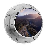 yanfind Timer Fiordland National Park Mountains Sunrise Forest River Zealand 60 Minutes Mechanical Visual Timer