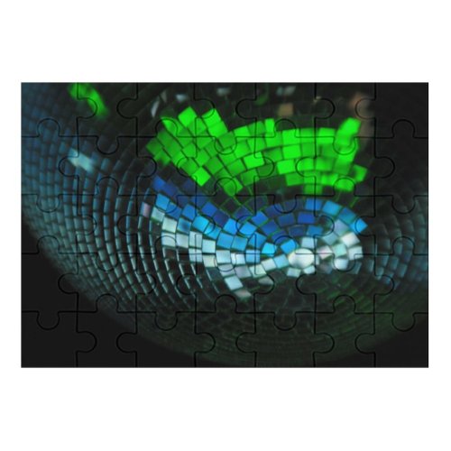 yanfind Picture Puzzle Disco Ball Mirror Lights Reflection Nightclub Bar Dancing Technology Visual Lighting Graphics Family Game Intellectual Educational Game Jigsaw Puzzle Toy Set