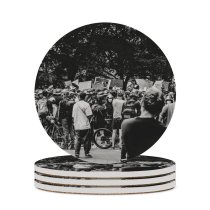 yanfind Ceramic Coasters (round) Images Cyclist Protest Wallpapers Helmet  States Bike Pictures Transportation Creative Crowd Family Game Intellectual Educational Game Jigsaw Puzzle Toy Set