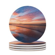yanfind Ceramic Coasters (round) Sunset Horizon Reflections Noosa Beach Queensland Australia Family Game Intellectual Educational Game Jigsaw Puzzle Toy Set