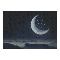 yanfind Picture Puzzle Alexandra Gruber Black Dark Half   Mountains Night Family Game Intellectual Educational Game Jigsaw Puzzle Toy Set