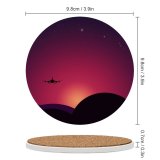 yanfind Ceramic Coasters (round) Chiara Lily Plane Sunset Starry Sky Sky Family Game Intellectual Educational Game Jigsaw Puzzle Toy Set