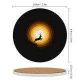 yanfind Ceramic Coasters (round) Suryapraveen Dark Minimal Deer Silhouette Family Game Intellectual Educational Game Jigsaw Puzzle Toy Set