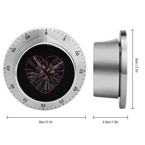 yanfind Timer Dark Love Heart Fireworks Sparkles Celebrations Night 60 Minutes Mechanical Visual Timer