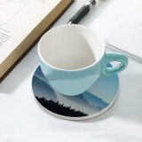 yanfind Ceramic Coasters (round) Olivier Miche Mountains Foggy Morning Serene Clear Sky French Prealps France Family Game Intellectual Educational Game Jigsaw Puzzle Toy Set