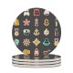 yanfind Ceramic Coasters (round)  Sailor Bell Rope Sea  Gesturing Oar Sailboat Sailing Skull Flag Family Game Intellectual Educational Game Jigsaw Puzzle Toy Set