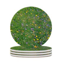 yanfind Ceramic Coasters (round) Images Land Grassland Wallpapers Clear Meadow Plant Outdoors Amatitlán Natural Scenic Flower Family Game Intellectual Educational Game Jigsaw Puzzle Toy Set