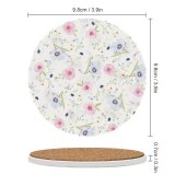 yanfind Ceramic Coasters (round) Flowers Floral Designs Flower Patterns Girly Floral Flowers Family Game Intellectual Educational Game Jigsaw Puzzle Toy Set