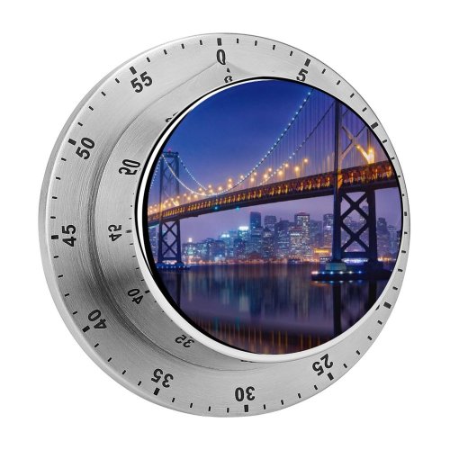 yanfind Timer GoMustang Bay   Francisco–Oakland Bay  Night City Lights Urban 60 Minutes Mechanical Visual Timer